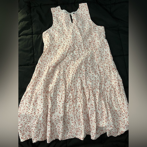 Banana Republic red and white floral midi dress XL - Picture 2 of 8